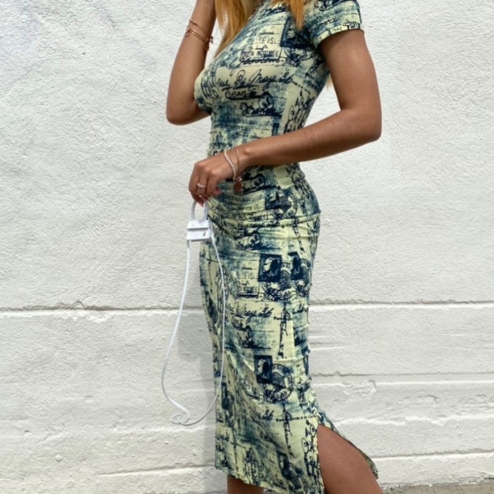 1998 Jean Paul Gaultier Dress Calligraphy Print